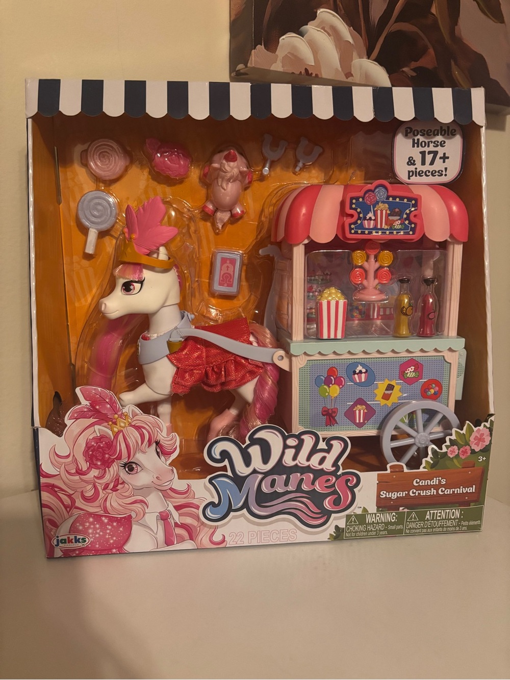 Wild Manes Candi's Sugar Crush Carnival Poseable Horse Playset - Pink